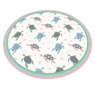 Alfombra vinílicas infantil tortugas color suave - TenVinilo