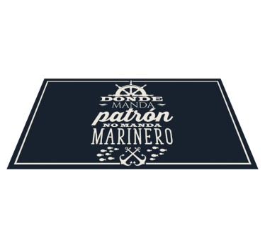Alfombra vinilo frase donde hay patrón - TenVinilo