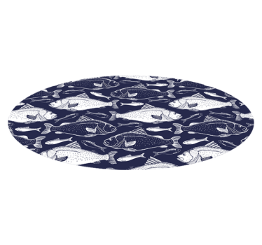 Aflombra vinílica animales patrón de peces marinos - TenVinilo