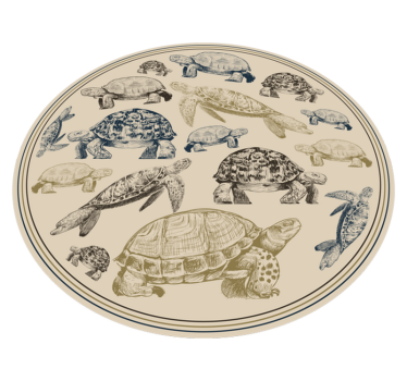 Aflombra vinílica animales tortugas beige - TenVinilo
