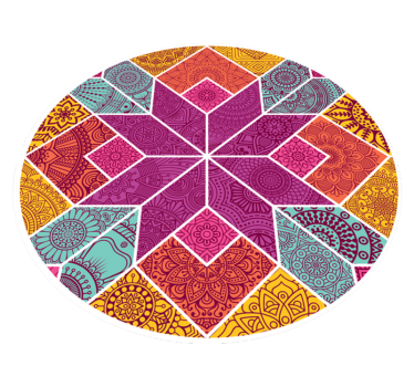 Alfombra de vinilo para habitación mosaico paisley - TenVinilo