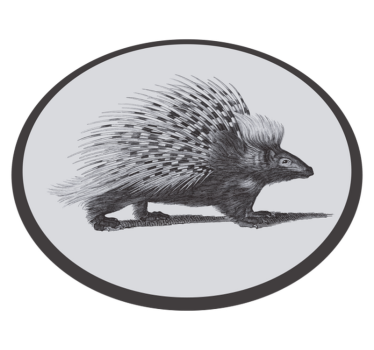 Aflombra vinílica animales ilustración de puercoespín - TenVinilo