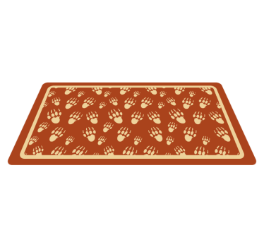 Alfombra vinílica animal print diseño de patrón de pata - TenVinilo