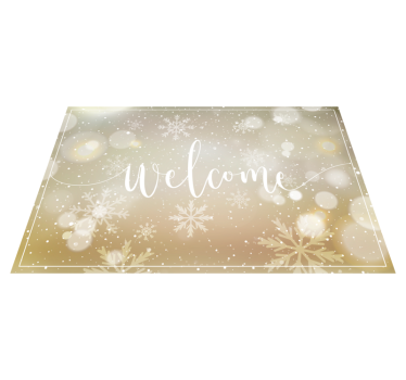 Alfombra de vinilo recibidor brillante de navidad - TenVinilo