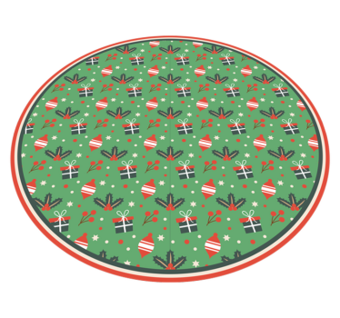 Alfombra vinílica navidad ronda festiva - TenVinilo