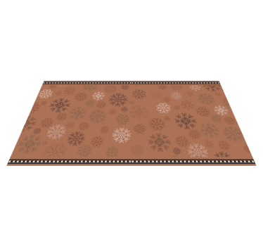Alfombra vinilo navidad patrón copos nieve - TenVinilo