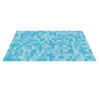 Alfombra vinílica hidráulica mosaicos de aguamarina - TenVinilo