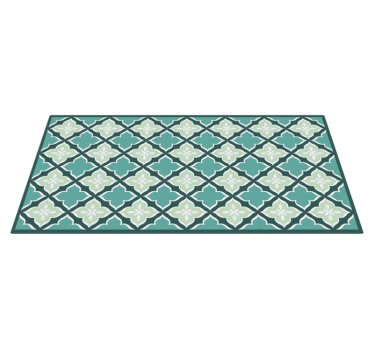 Alfombras de vinilo modernas  modernas con patrón azul - TenVinilo