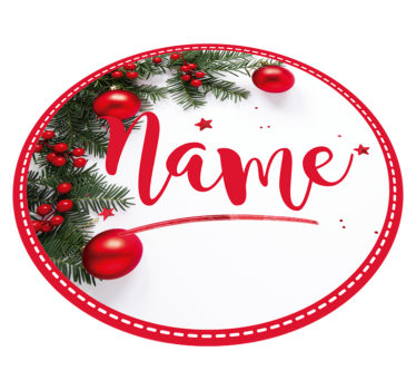 Alfombra de vinilo con nombre Feliz navidad nombre personalizado - TenVinilo