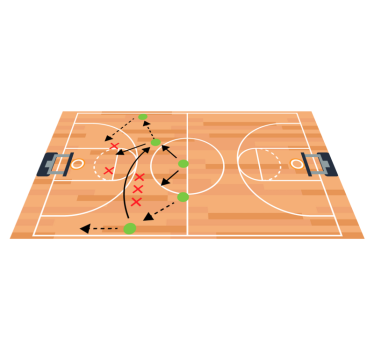 Alfombra de vinilo Estrategia juego baloncesto - TenVinilo