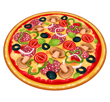 Alfombra vinílica cocina deliciosa porción de pizza - TenVinilo