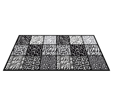 Alfombra vinilo animal print estampados gris - TenVinilo