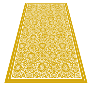 Alfombra de vinilo vintage Forma vintage amarillo - TenVinilo