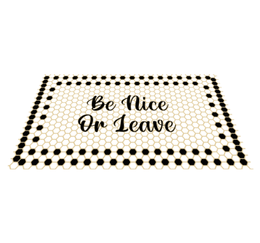Alfombra de vinilo Texto personalizado sea agradable - TenVinilo