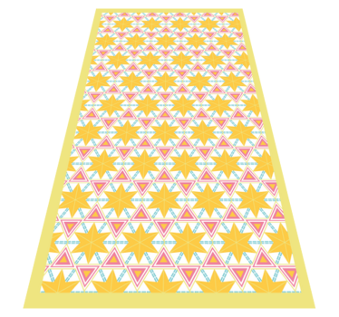 Alfombra vinílica cocina patrón geométrico de estrella - TenVinilo
