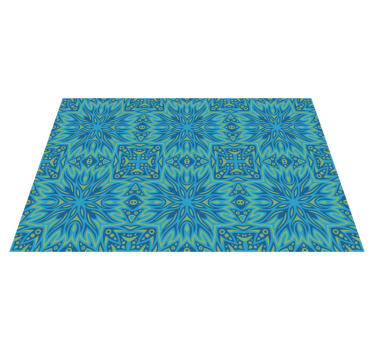 Aflombra vinílica azul simetría inspirada en azul - TenVinilo