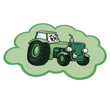 Alfombra vinílica infantil tractor amigable - TenVinilo