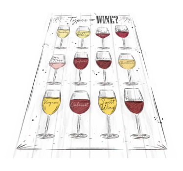 Alfombra de vinilo Tipo de vinos tintos - TenVinilo