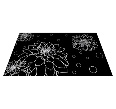 Alfombra de vinilo juvenil Flores abstractas - TenVinilo