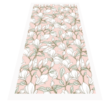 Alfombra vinílica para cocina llena de flores - TenVinilo