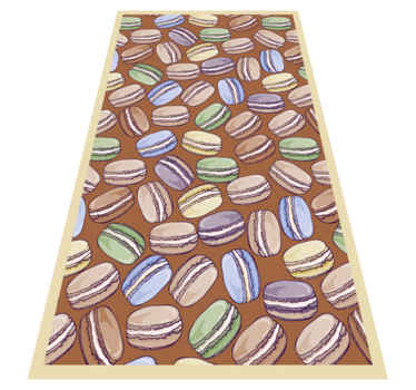 Alfombras de vinilo modernas de macarons - TenVinilo