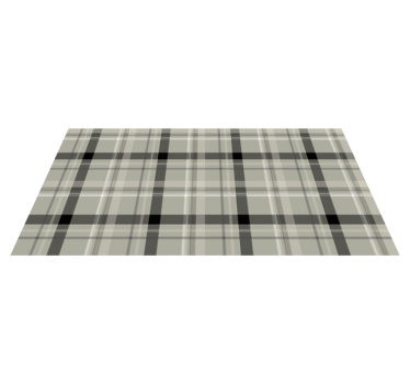 Alfombras vinílica hidráulica tartán blanco y negro - TenVinilo