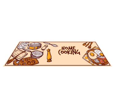 Alfombra vinilp cocina frase cocina casera - TenVinilo