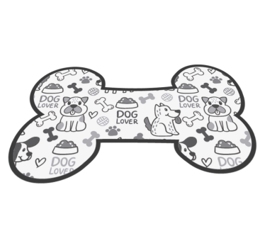 Aflombra vinílica animal hueso perro con dibujos - TenVinilo