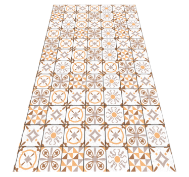 Alfombras vinílicas de azulejos para Cocina con cuadros - TenVinilo