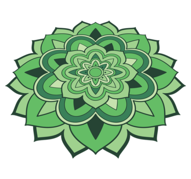 Alfombra vinílica verde mandala - TenVinilo