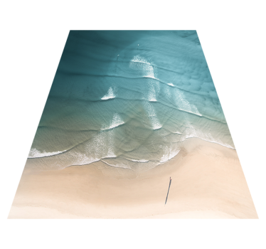 Alfombra vinílica baño orilla del mar - TenVinilo