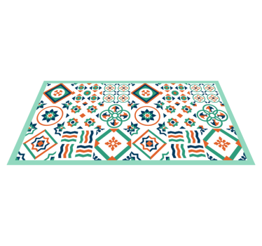 Alfombras vinílicas de azulejos Patrón de mosaico de colores dife - TenVinilo