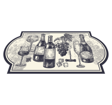 Alfombras de vinilo modernas Botellas de vino - TenVinilo
