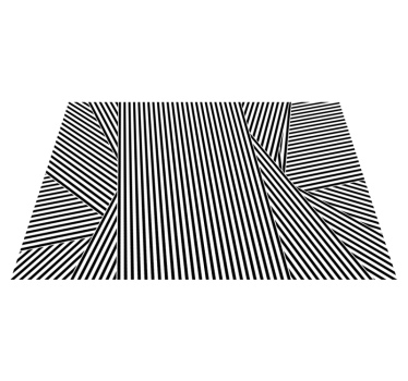 Alfombra de vinilo con rayas blancas y negras - TenVinilo