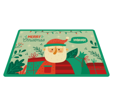Alfombra vinílica salón con Papá Noel dibujado - TenVinilo