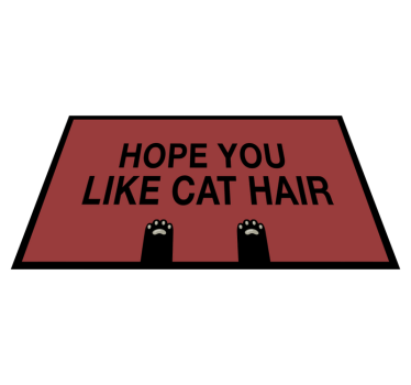 Alfombra vinílica frase espero que ames los gatos - TenVinilo
