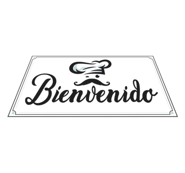 Alfombra vinilo cocina frase bienvenido - TenVinilo