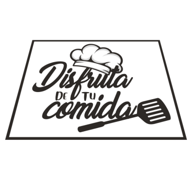 Alfombra vinilo cocina disfruta de tu comida - TenVinilo