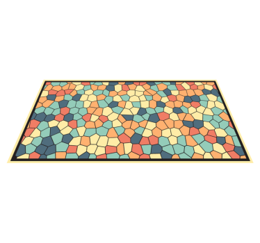 Alfombra vinilo cocina mosaico hidráulico colorido - TenVinilo