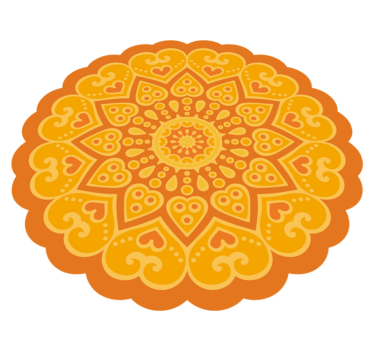 Alfombra de vinilo mandala Mandala naranja - TenVinilo