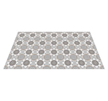 Alfombra vinilo cocina moderna baldosas de flores - TenVinilo