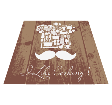 Alfombra vinílica cocina Me gusta cocinar - TenVinilo