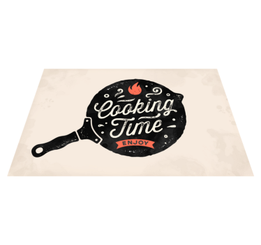 Alfombra vinílica cocina tiempo de cocción disfrutar - TenVinilo