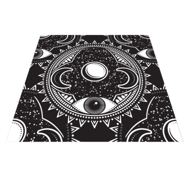 Alfombra de vinilo mandala Tema del zodiaco mandala - TenVinilo
