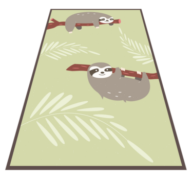 Alfombra vinilo animales perezoso relajado - TenVinilo