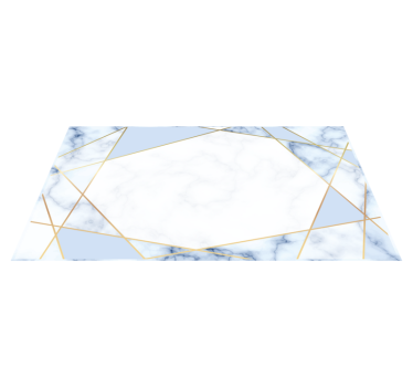Alfombra vinílica mosaico Mármol azul y gris - TenVinilo