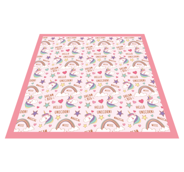 Alfombra vinílica infantil animal hola unicornio - TenVinilo