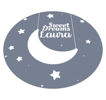 Alfombra vinilo con nombre dulces sueños - TenVinilo