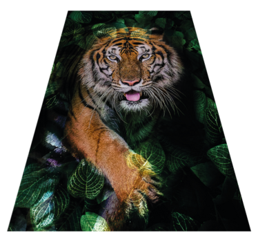 Alfombra vinilo animales tigre en la selva - TenVinilo