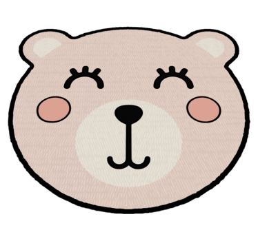 Alfombra vinilo infantil oso de dibujo - TenVinilo